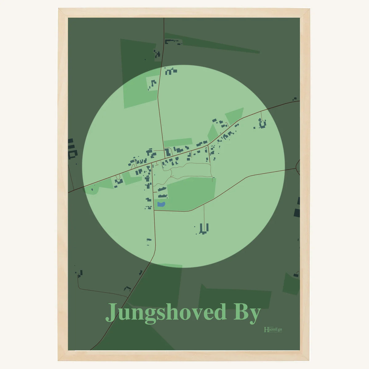 Jungshoved By plakat – Centrum 2026 – Lys pastel grøn