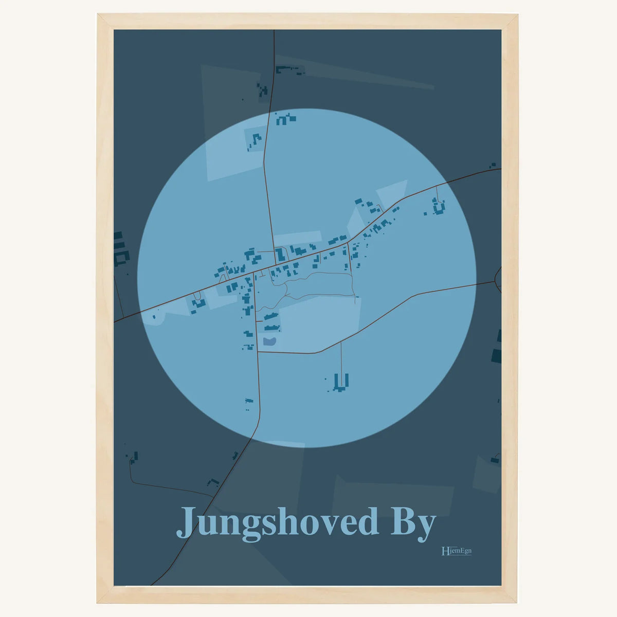 Jungshoved By plakat – Centrum 2026 – Lys pastel blå
