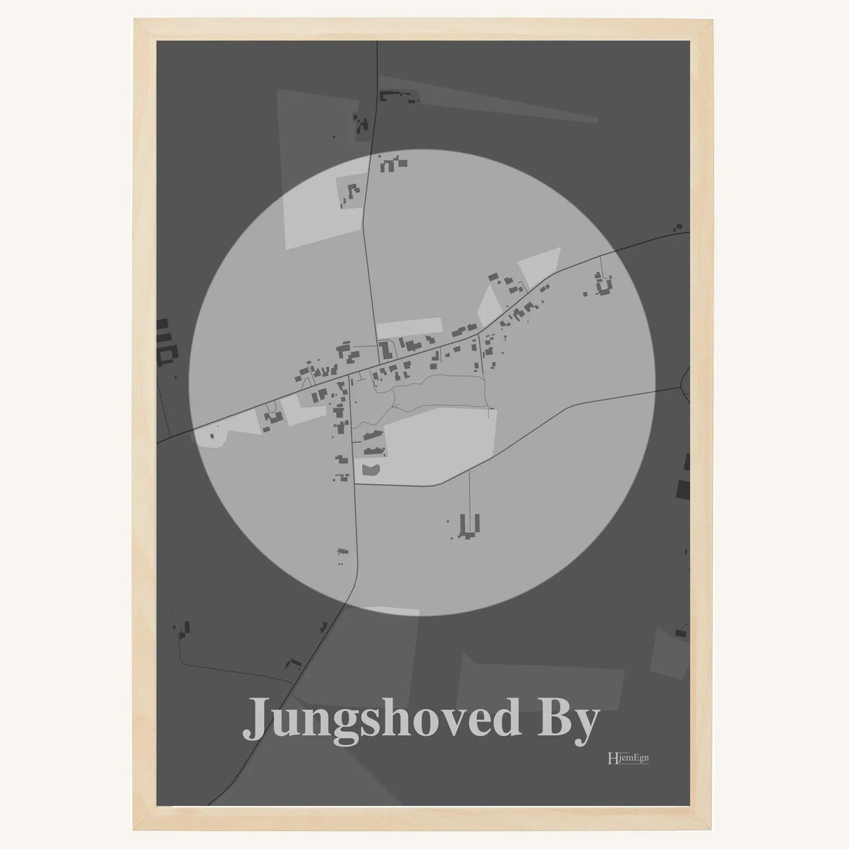 Jungshoved By plakat – Centrum 2026 – Lys pastel grå