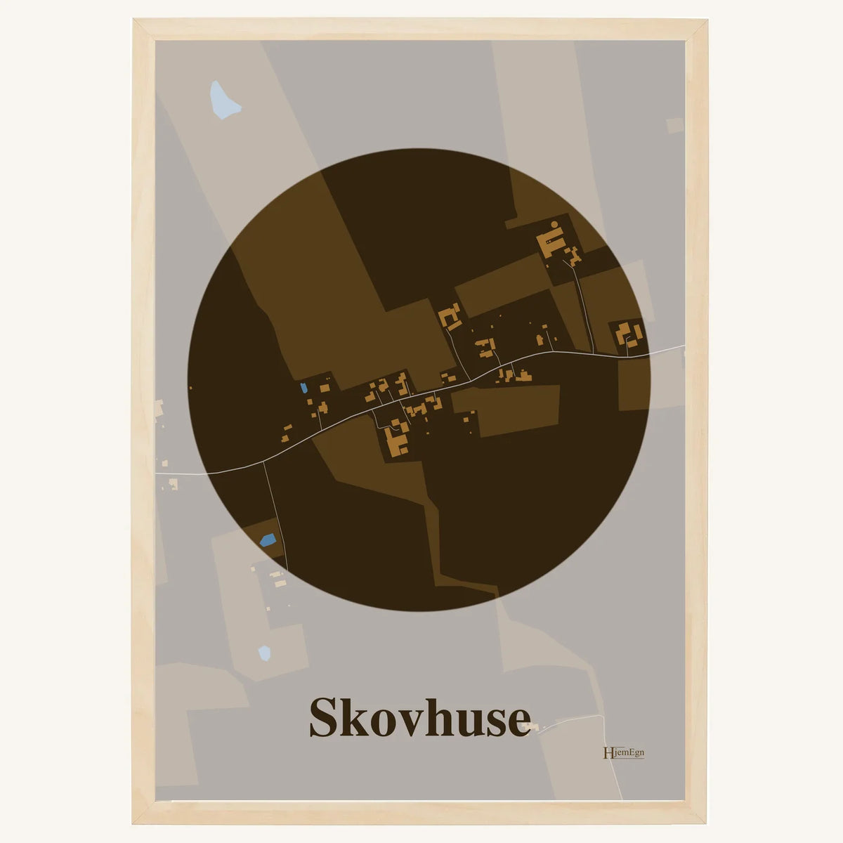 Skovhuse plakat – Centrum 2026 – Mørk brun