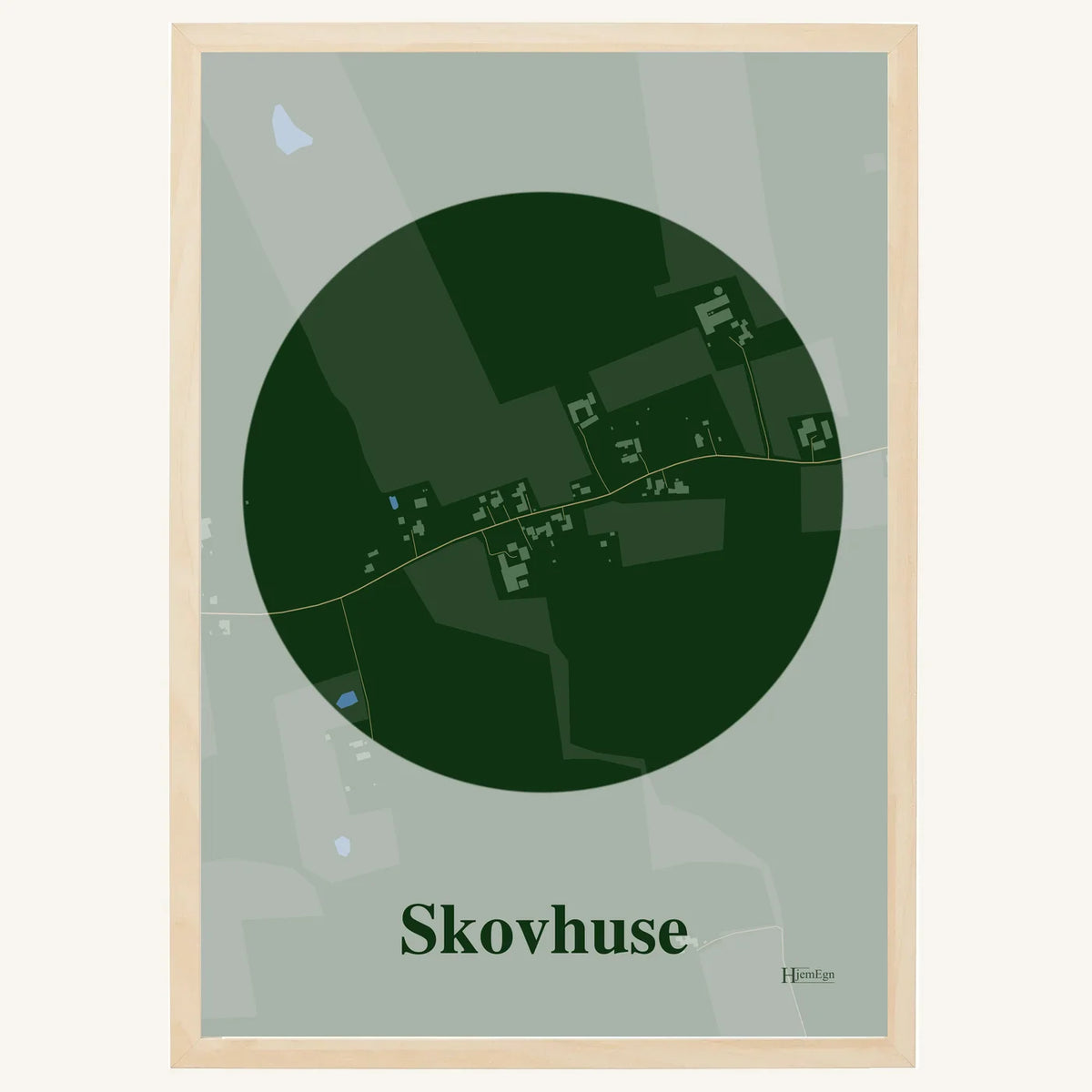 Skovhuse plakat – Centrum 2026 – Mørk grøn
