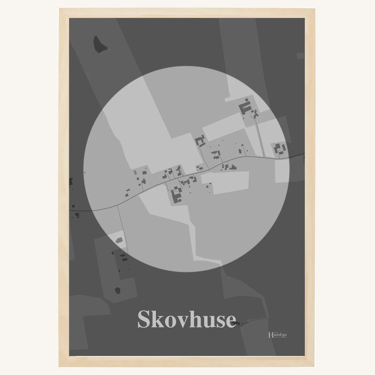 Skovhuse plakat – Centrum 2026 – Lys pastel grå