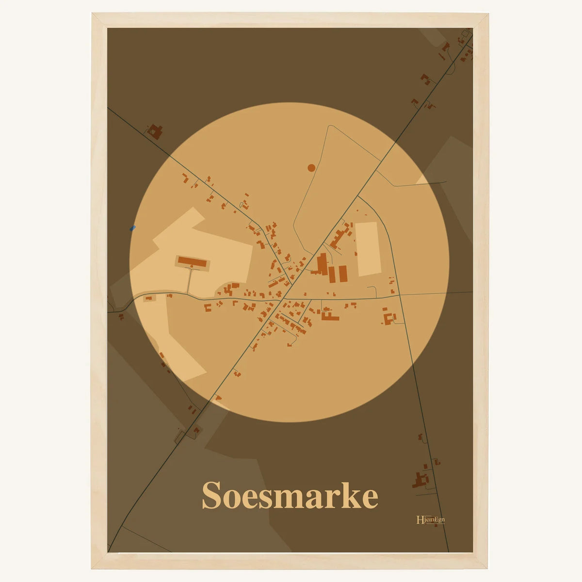 Soesmarke plakat – Centrum 2026 – Lys pastel brun