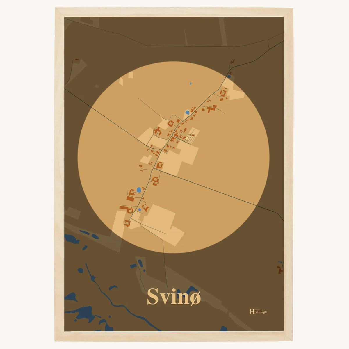Svinø plakat – Centrum 2026 – Lys pastel brun
