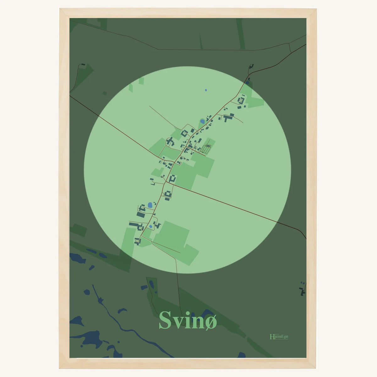 Svinø plakat – Centrum 2026 – Lys pastel grøn