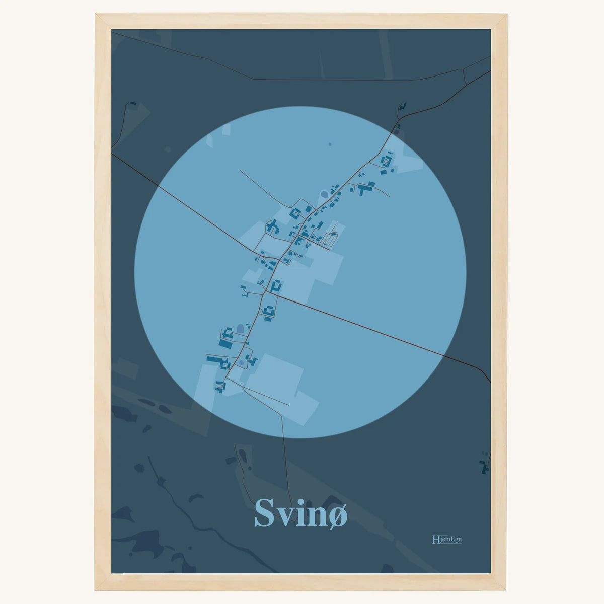 Svinø plakat – Centrum 2026 – Lys pastel blå