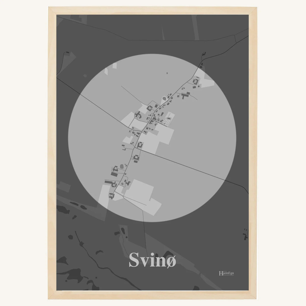 Svinø plakat – Centrum 2026 – Lys pastel grå