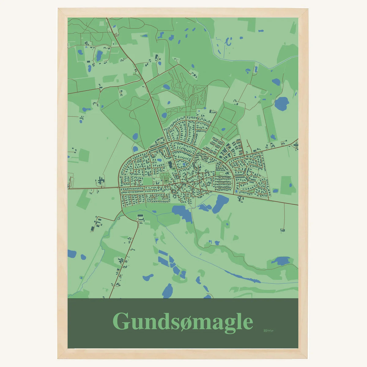 Gundsømagle plakat – Firkantet 2026 – Lys pastel grøn