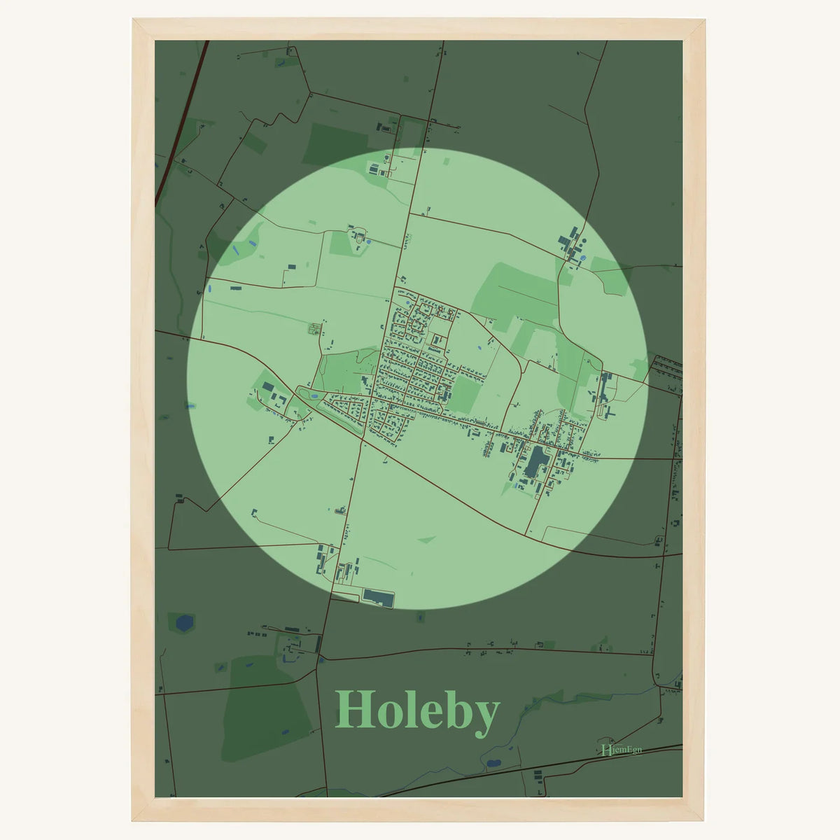 Holeby plakat – Centrum 2026 – Lys pastel grøn