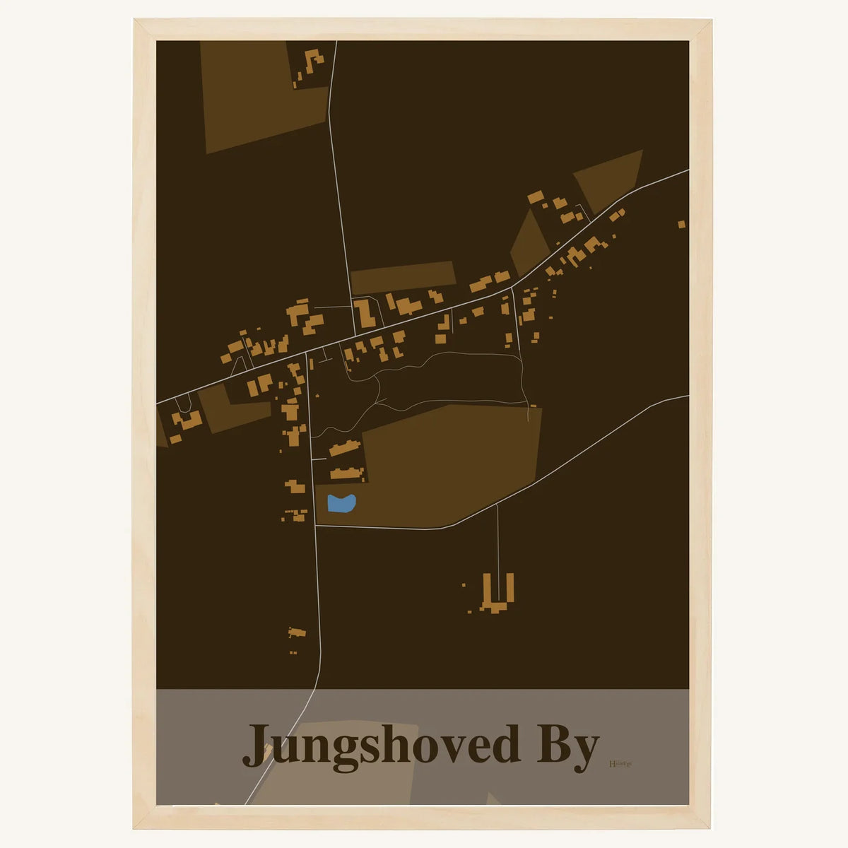 Jungshoved By plakat – Firkantet 2026 – Mørk brun