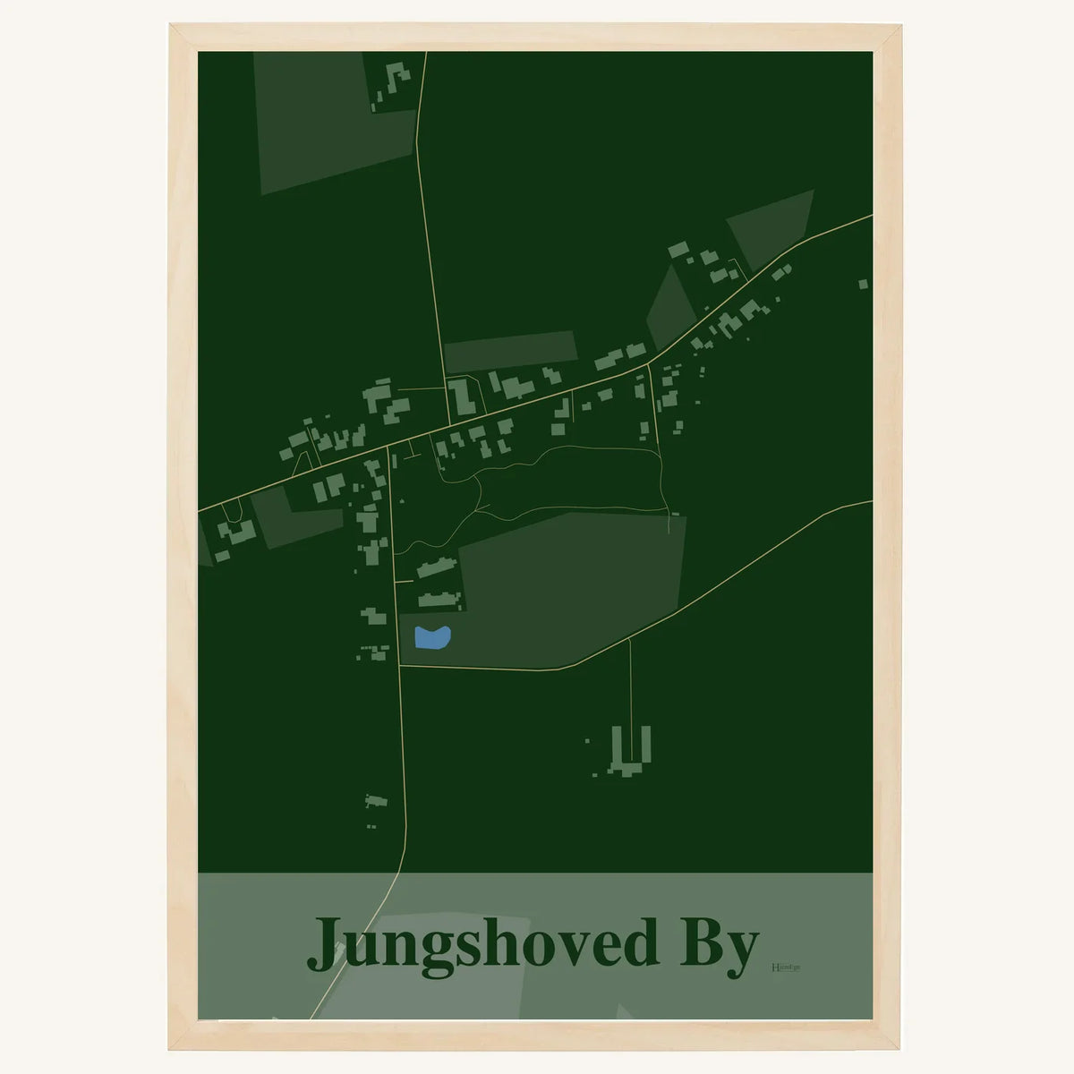 Jungshoved By plakat – Firkantet 2026 – Mørk grøn