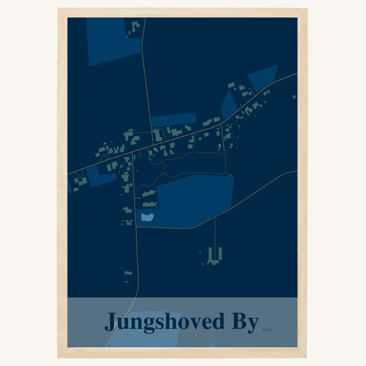 Jungshoved By plakat – Firkantet 2026 – Mørk blå