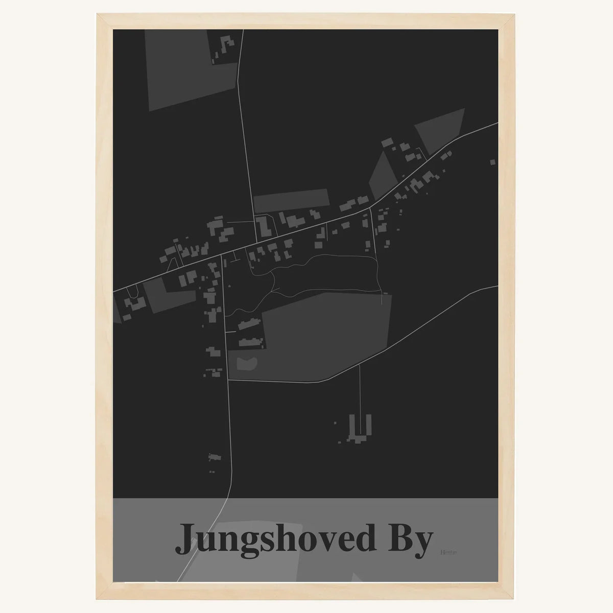 Jungshoved By plakat – Firkantet 2026 – Mørk grå