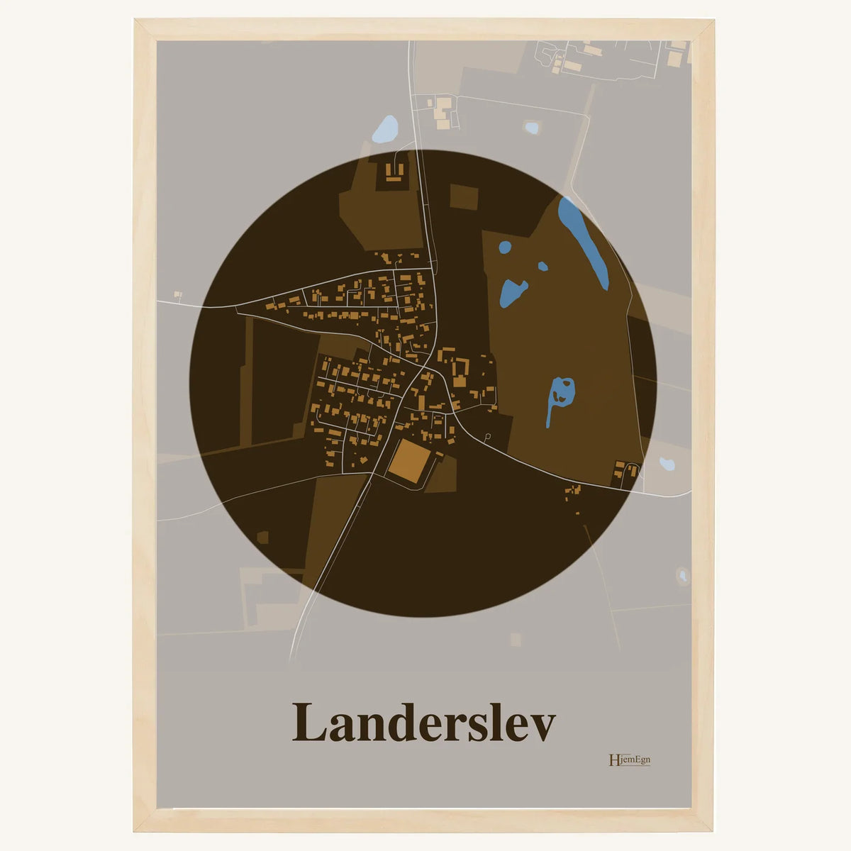Landerslev plakat – Centrum 2026 – Mørk brun