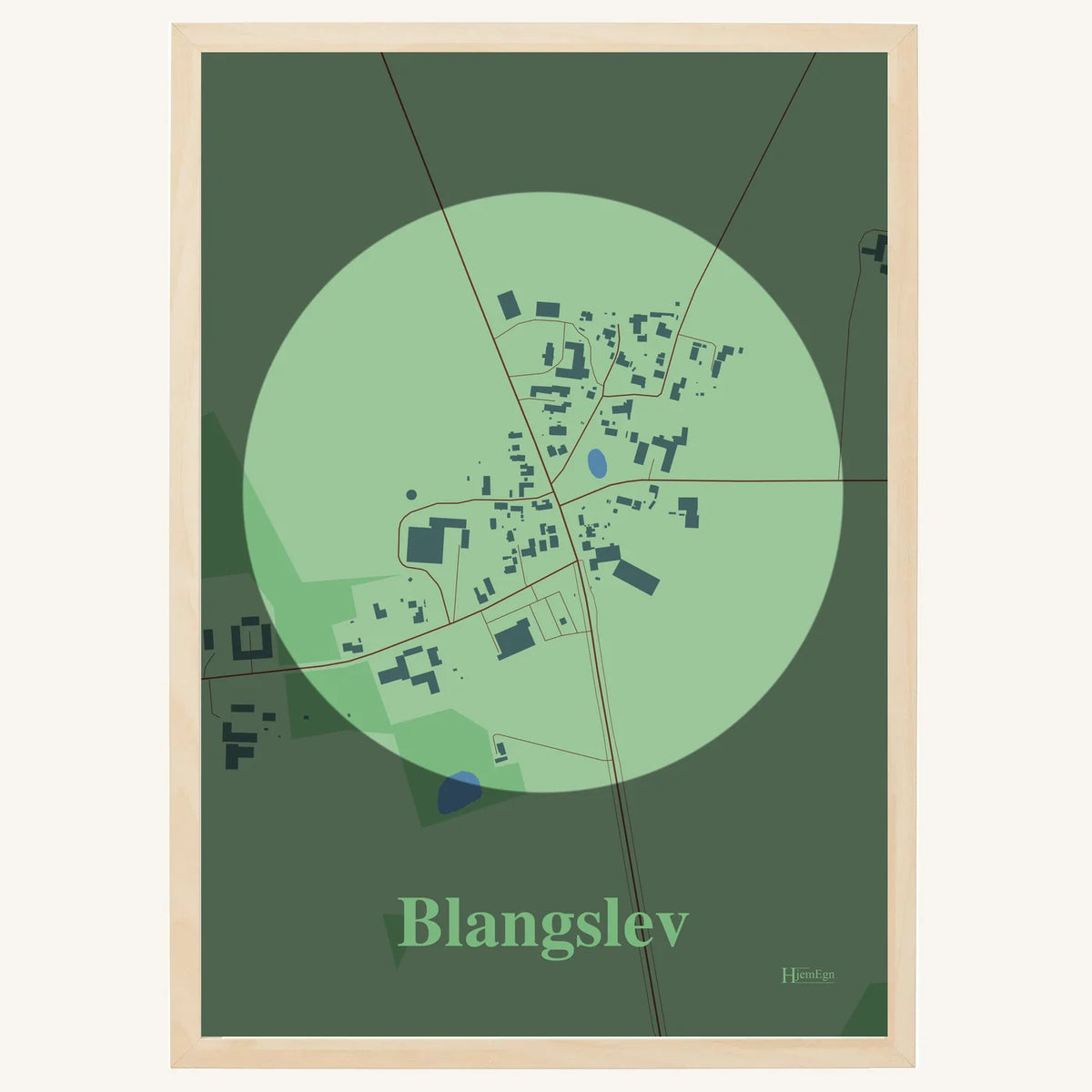 Blangslev plakat – Centrum 2026 – Lys pastel grøn