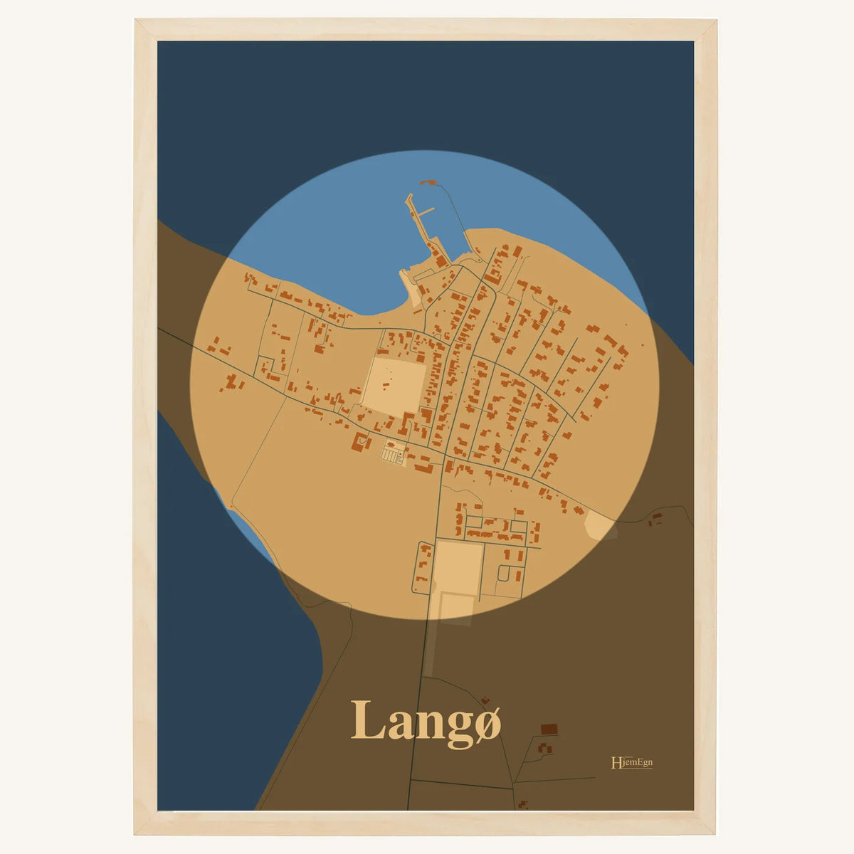 Langø plakat – Centrum 2026 – Lys pastel brun