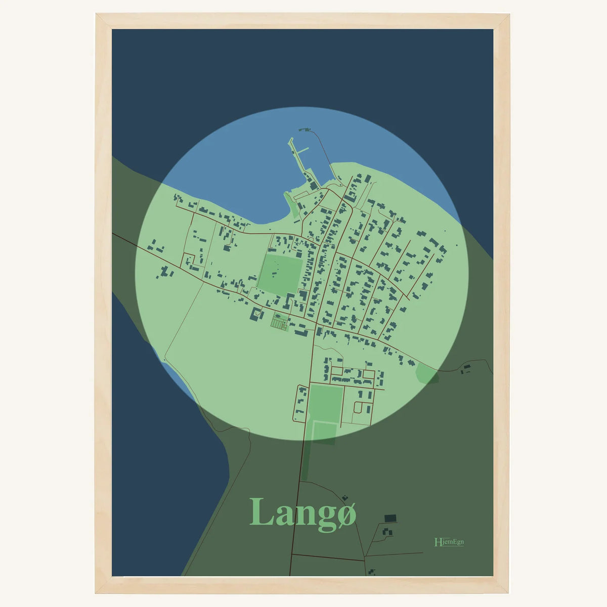 Langø plakat – Centrum 2026 – Lys pastel grøn