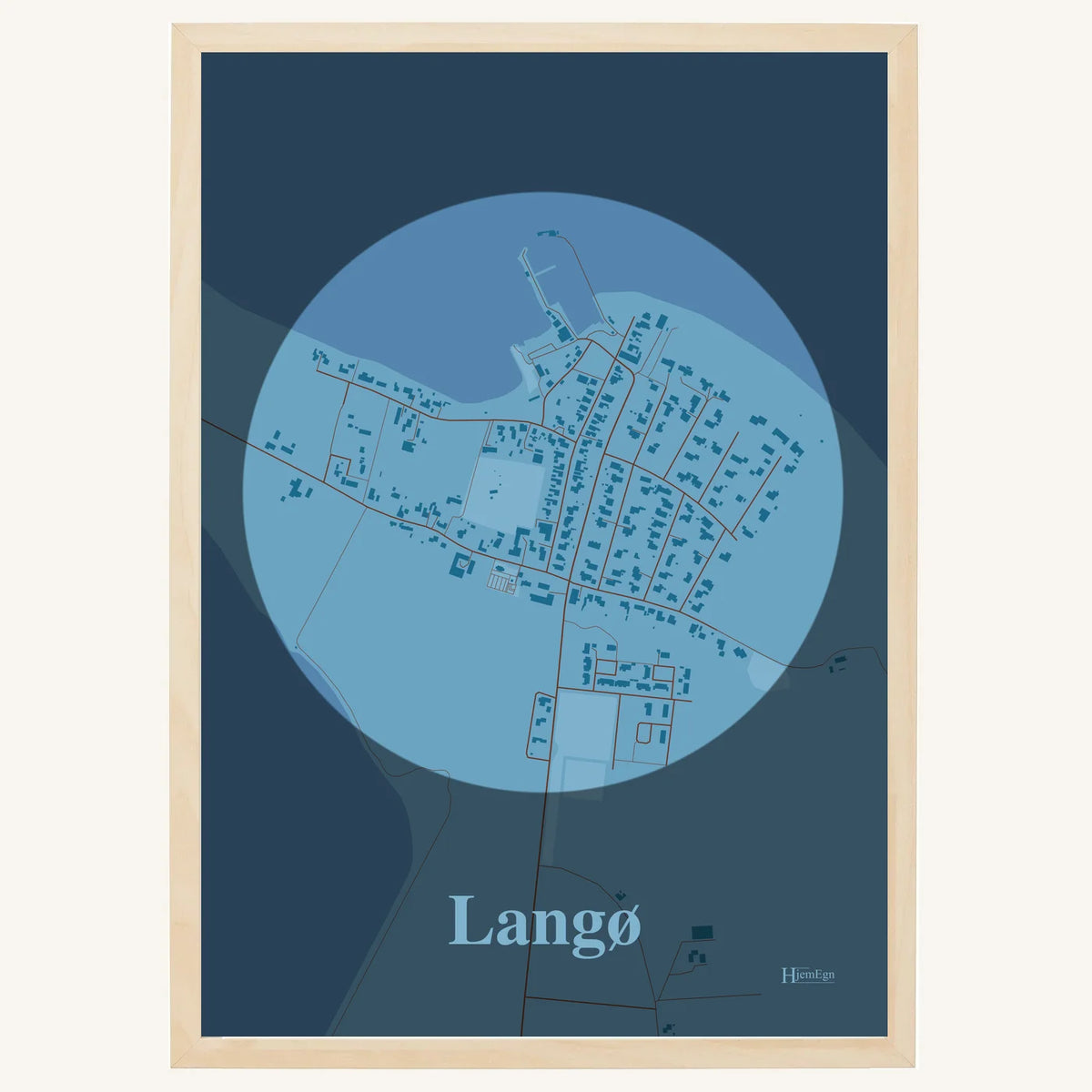 Langø plakat – Centrum 2026 – Lys pastel blå