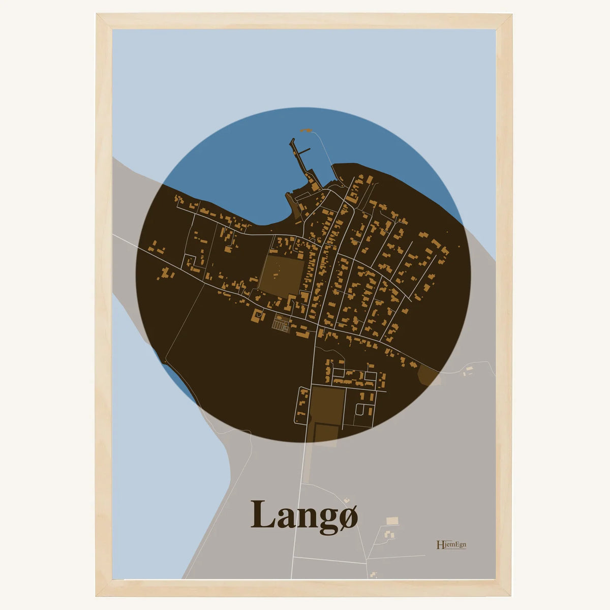 Langø plakat – Centrum 2026 – Mørk brun