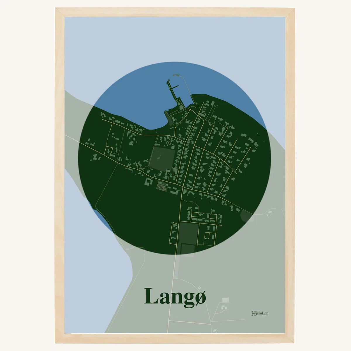 Langø plakat – Centrum 2026 – Mørk grøn