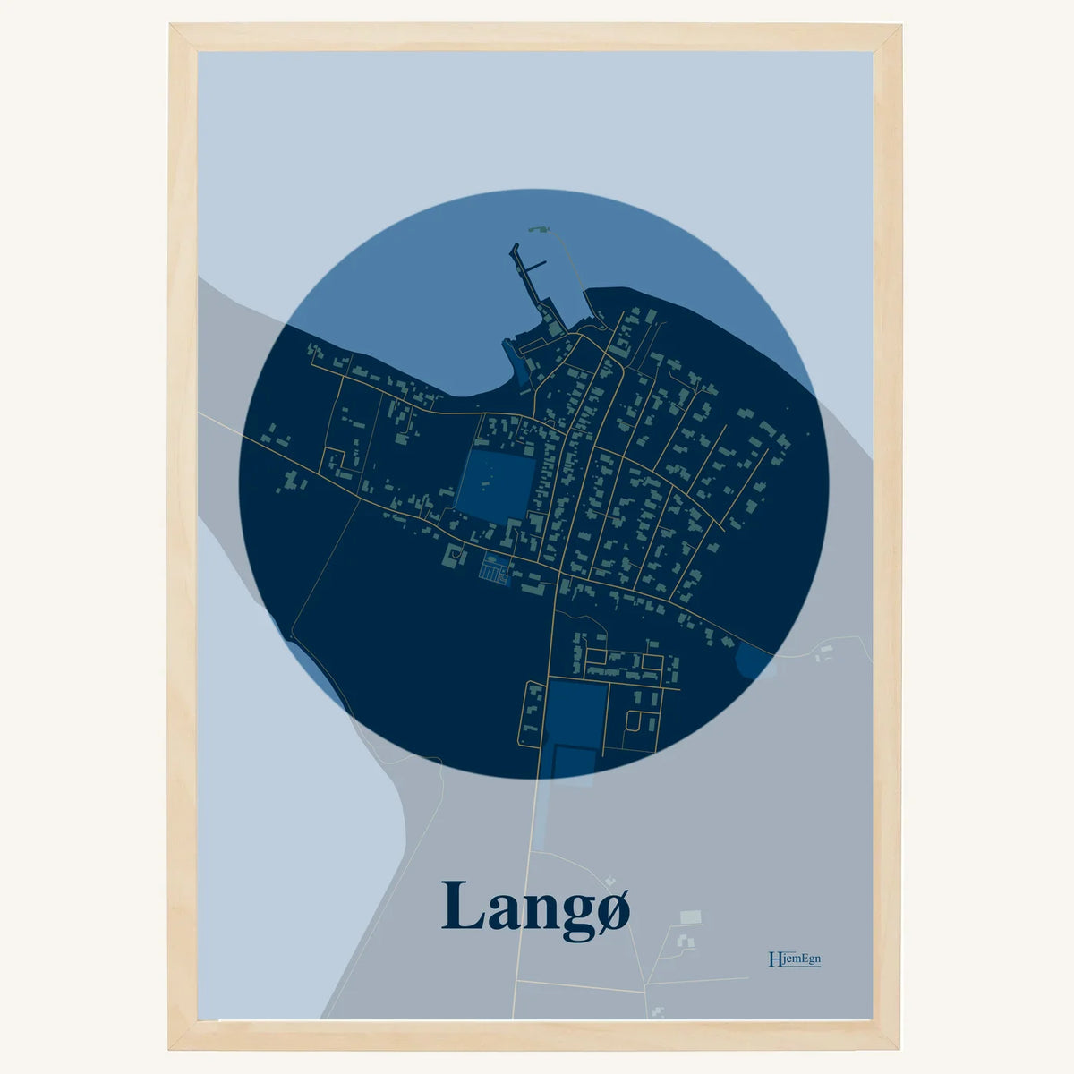 Langø plakat – Centrum 2026 – Mørk blå