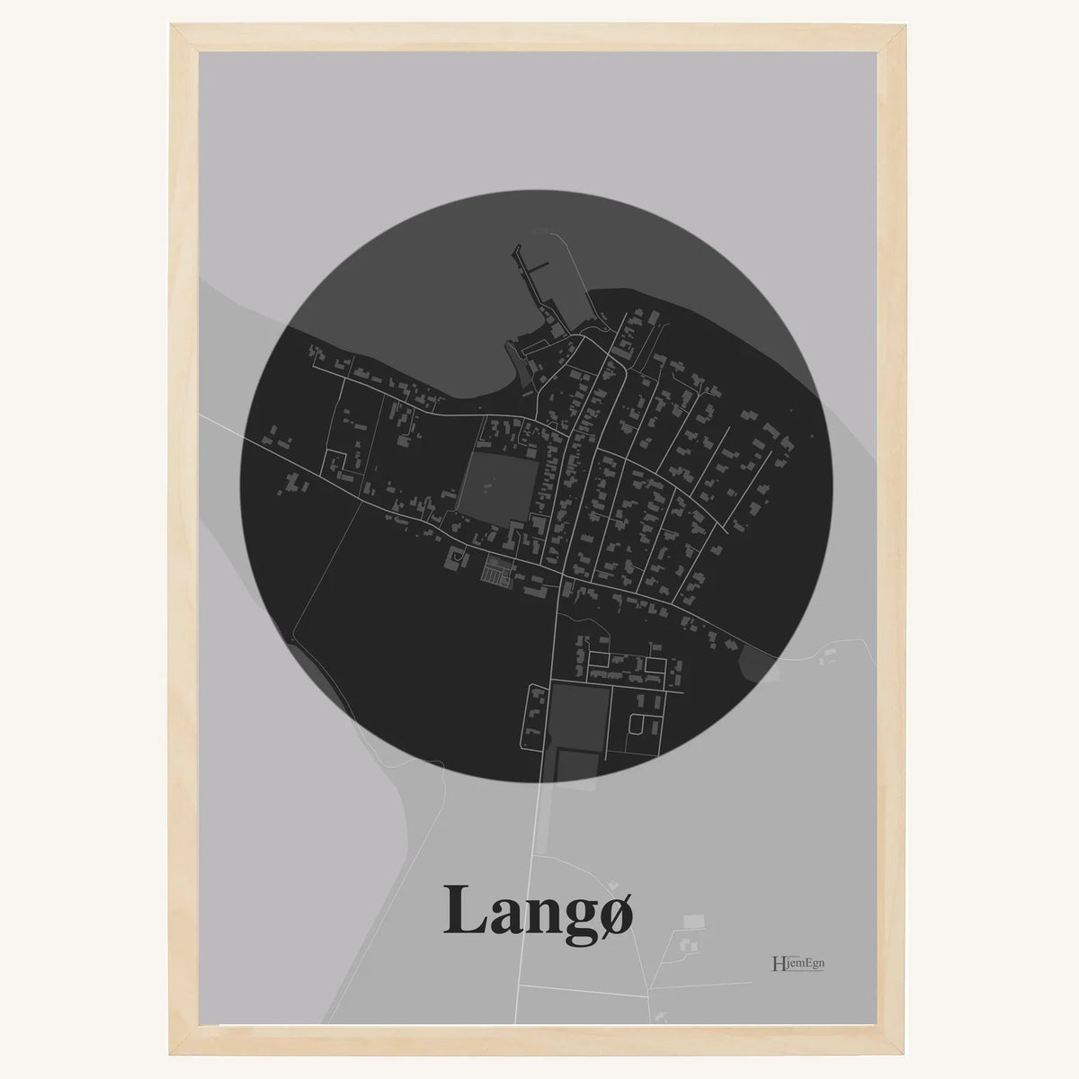 Langø plakat – Centrum 2026 – Mørk grå