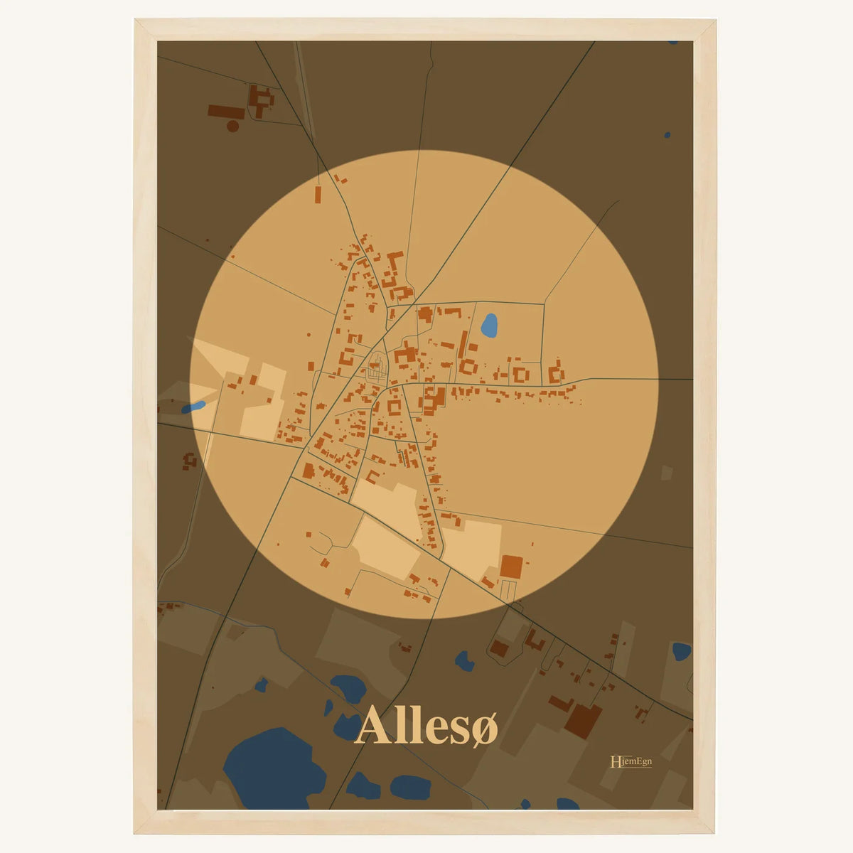 Allesø plakat – Centrum 2026 – Lys pastel brun