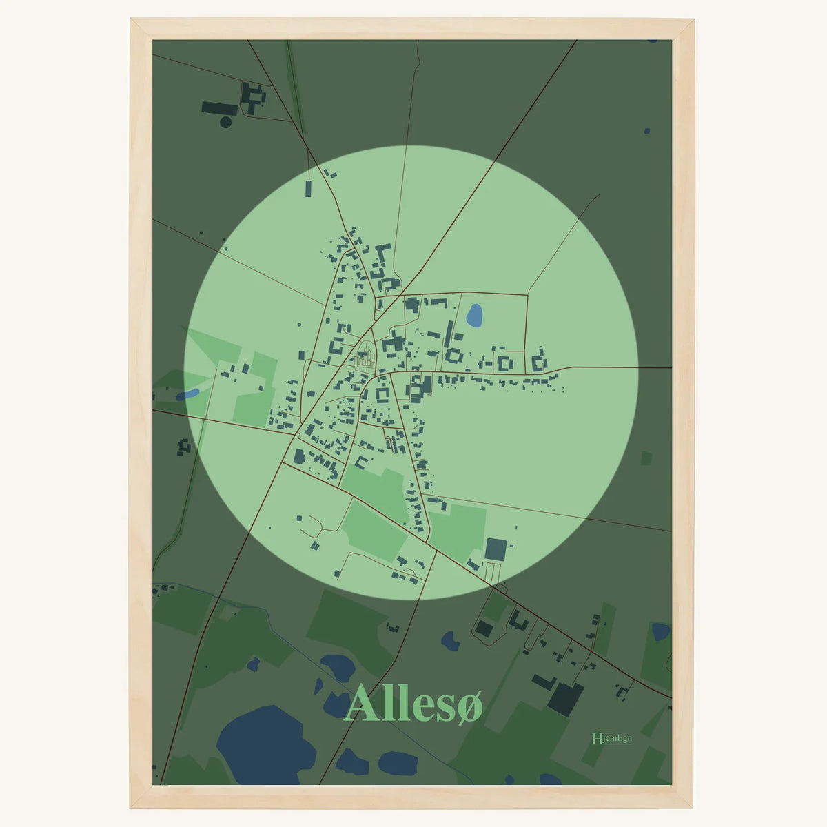 Allesø plakat – Centrum 2026 – Lys pastel grøn