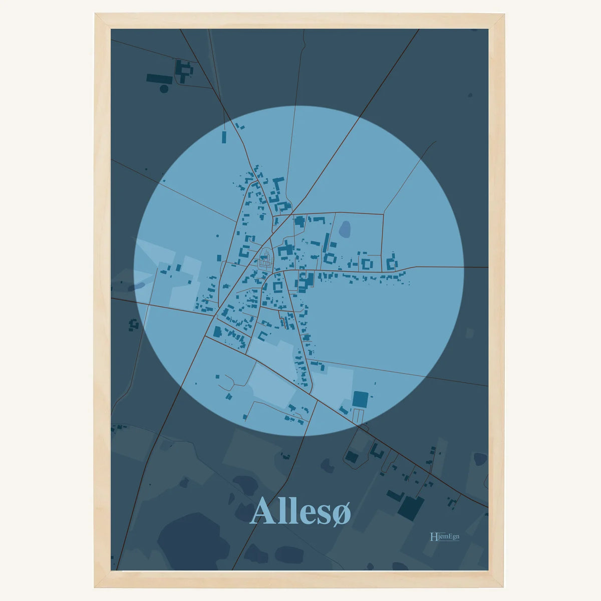 Allesø plakat – Centrum 2026 – Lys pastel blå