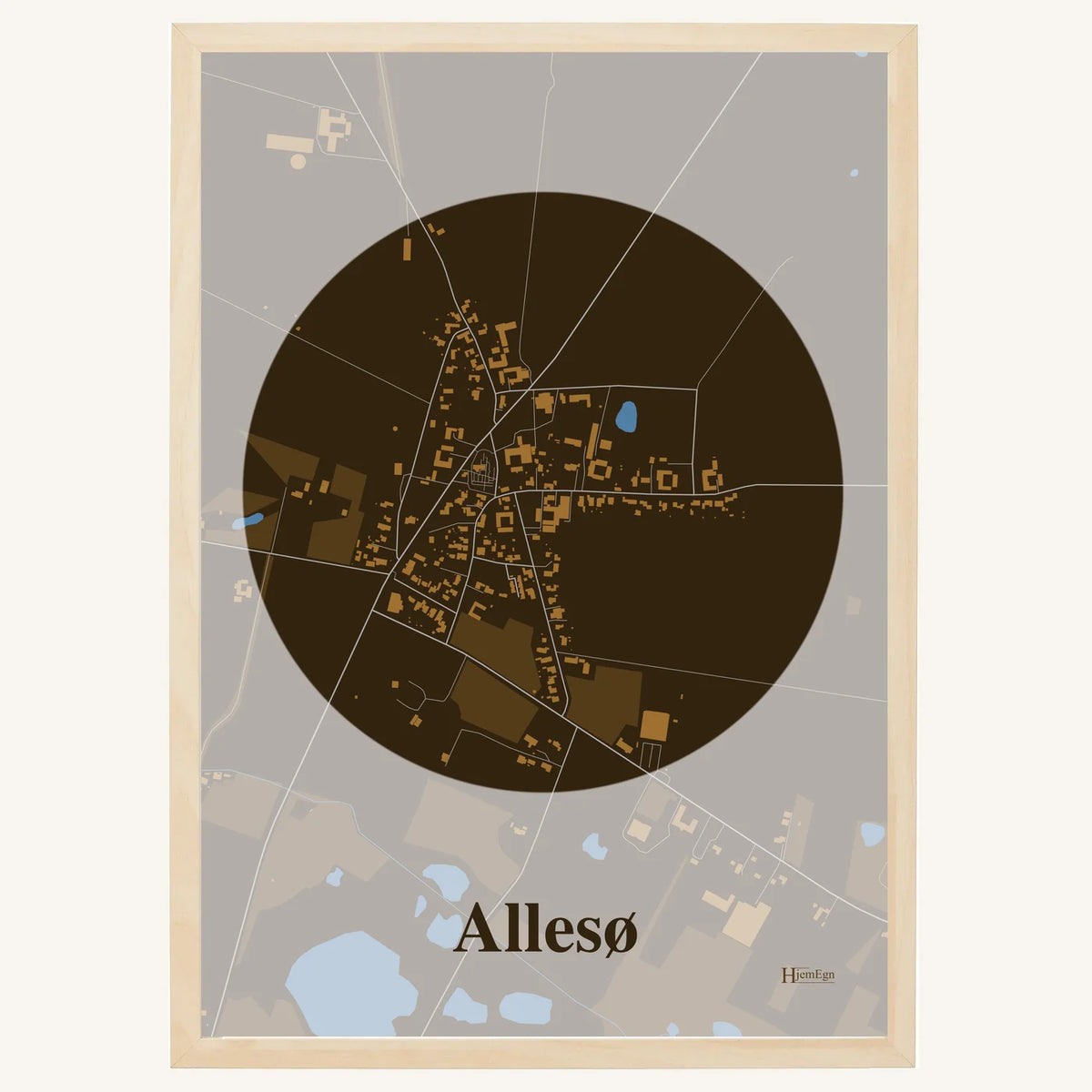 Allesø plakat – Centrum 2026 – Mørk brun