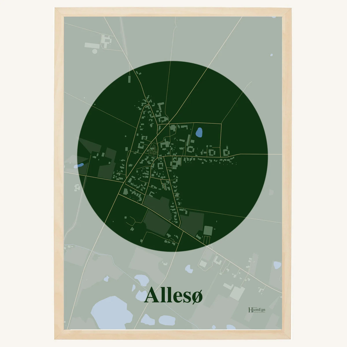 Allesø plakat – Centrum 2026 – Mørk grøn