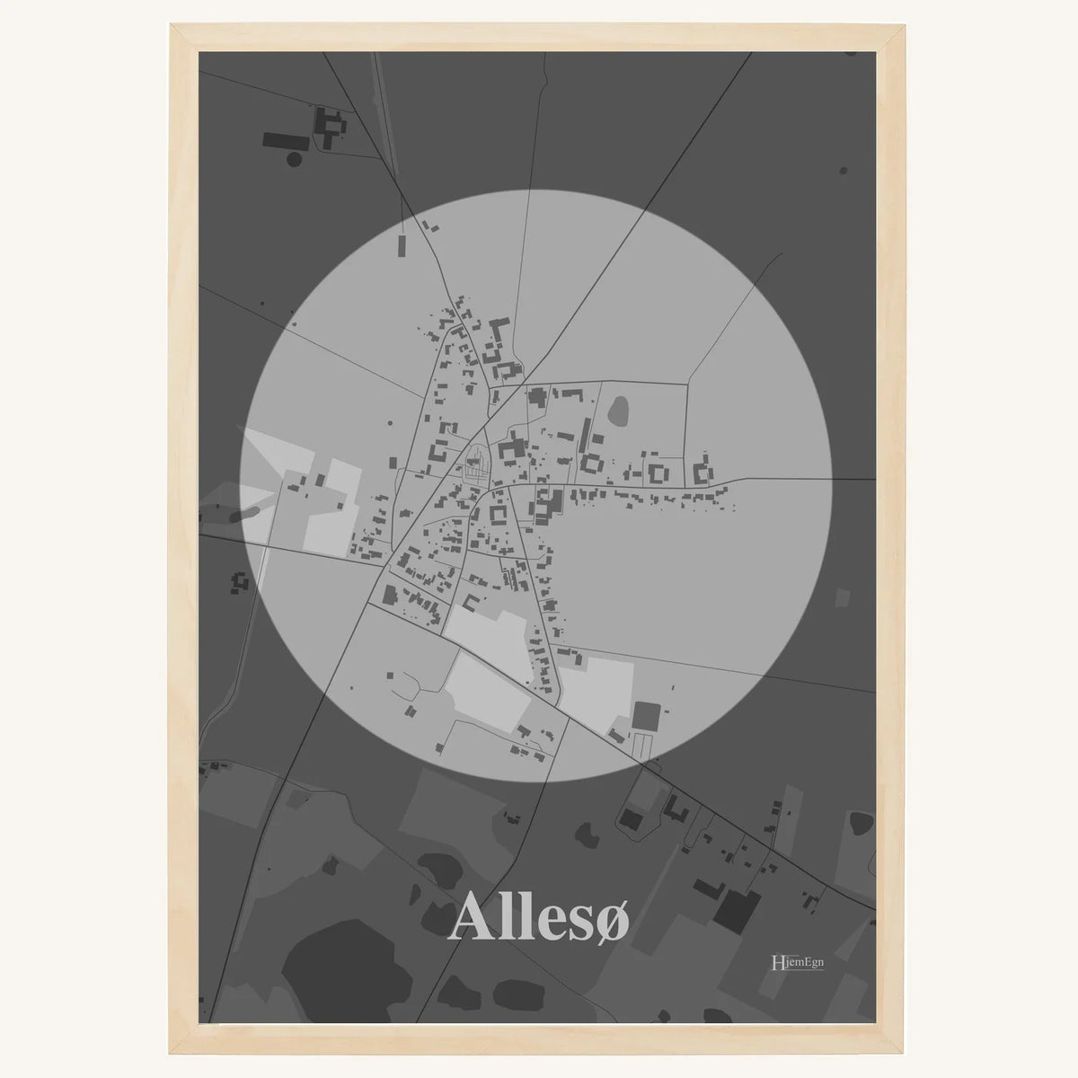 Allesø plakat – Centrum 2026 – Lys pastel grå