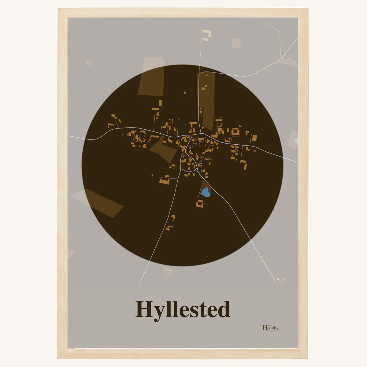 Hyllested plakat – Centrum 2026 – Mørk brun