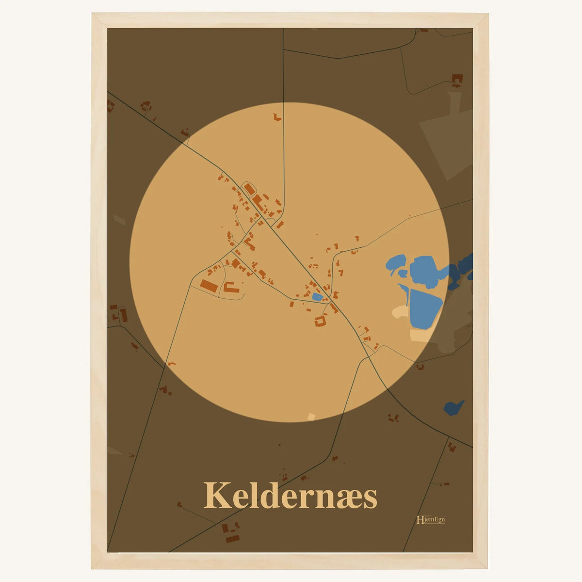 Keldernæs plakat – Centrum 2026 – Lys pastel brun