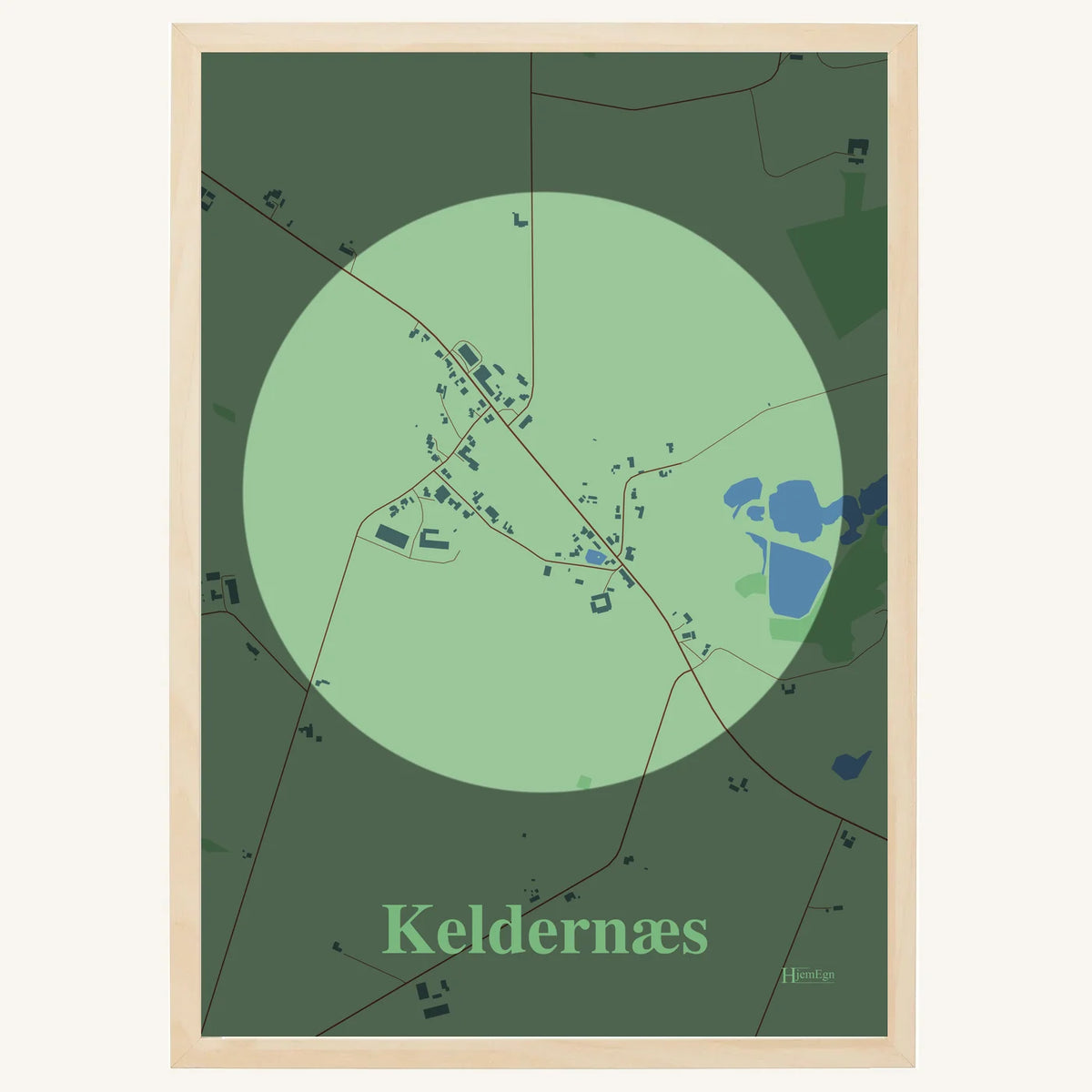 Keldernæs plakat – Centrum 2026 – Lys pastel grøn