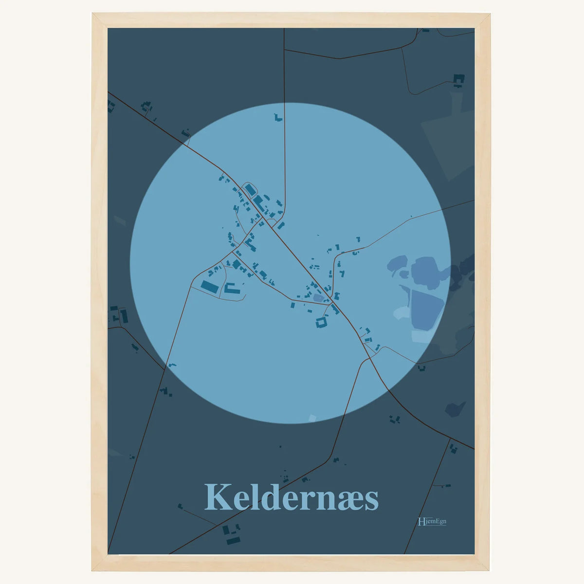Keldernæs plakat – Centrum 2026 – Lys pastel blå