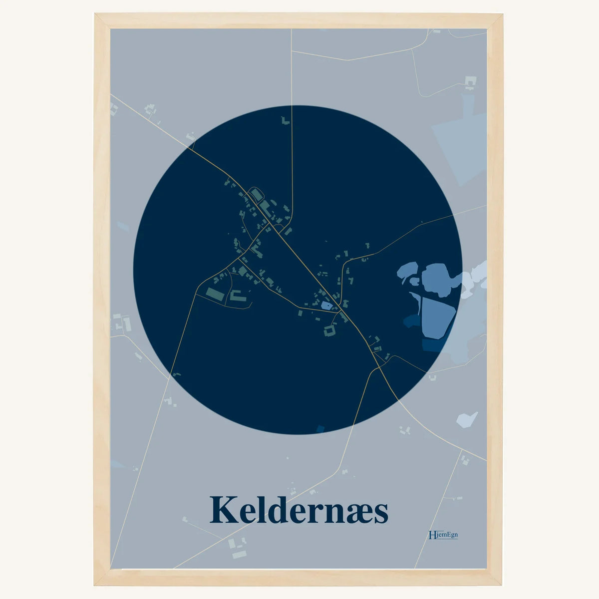 Keldernæs plakat – Centrum 2026 – Mørk blå
