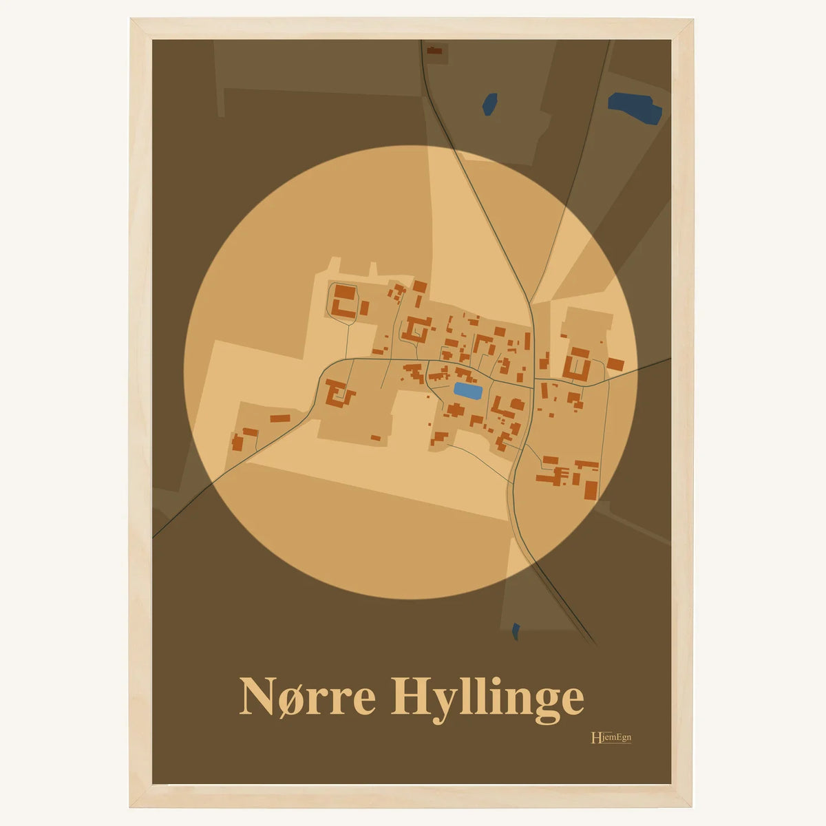 Nørre Hyllinge plakat – Centrum 2026 – Lys pastel brun