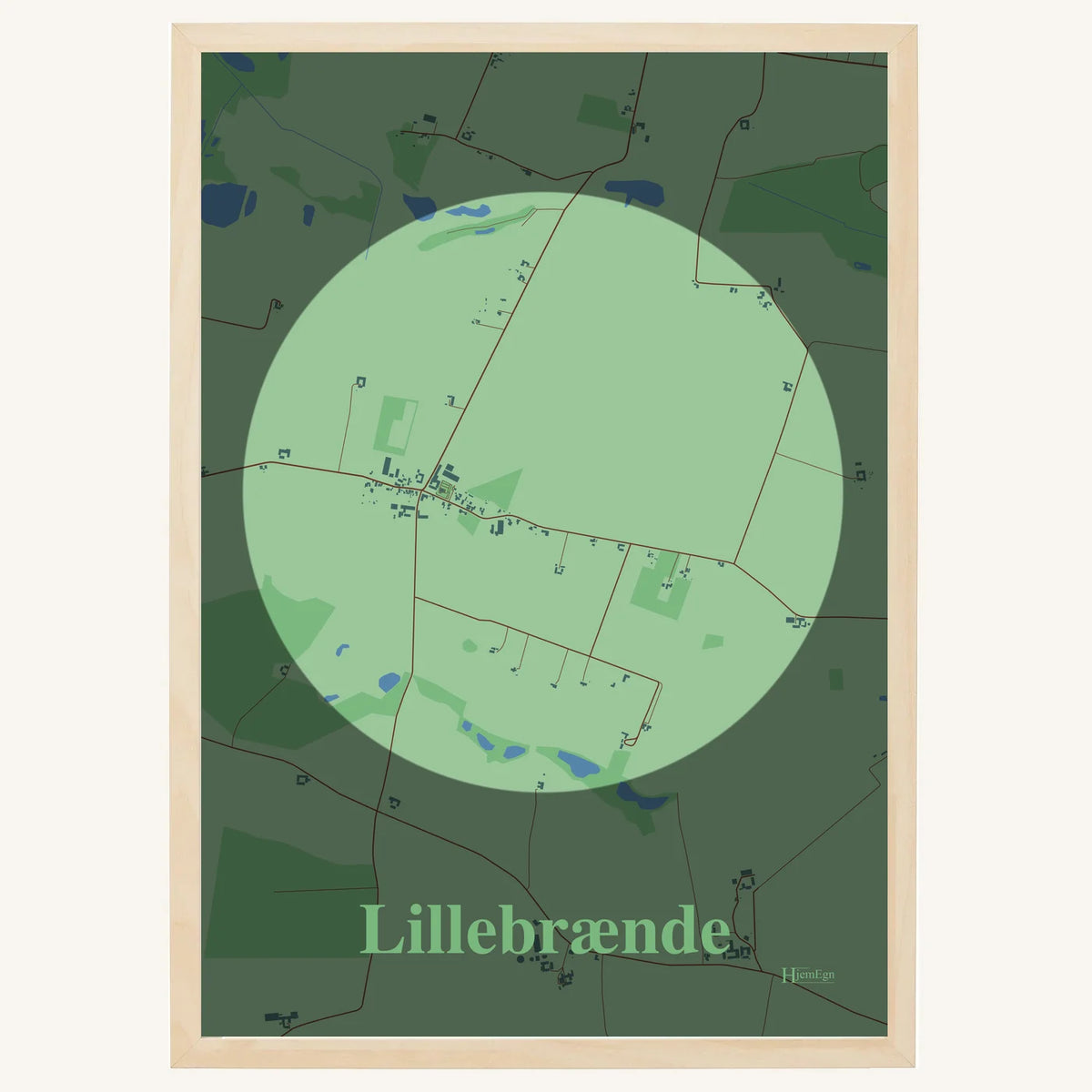 Lillebrænde plakat – Centrum 2026 – Lys pastel grøn