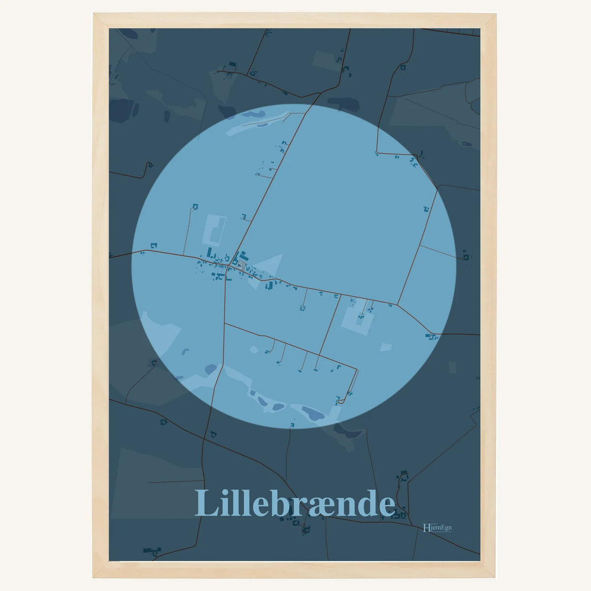 Lillebrænde plakat – Centrum 2026 – Lys pastel blå