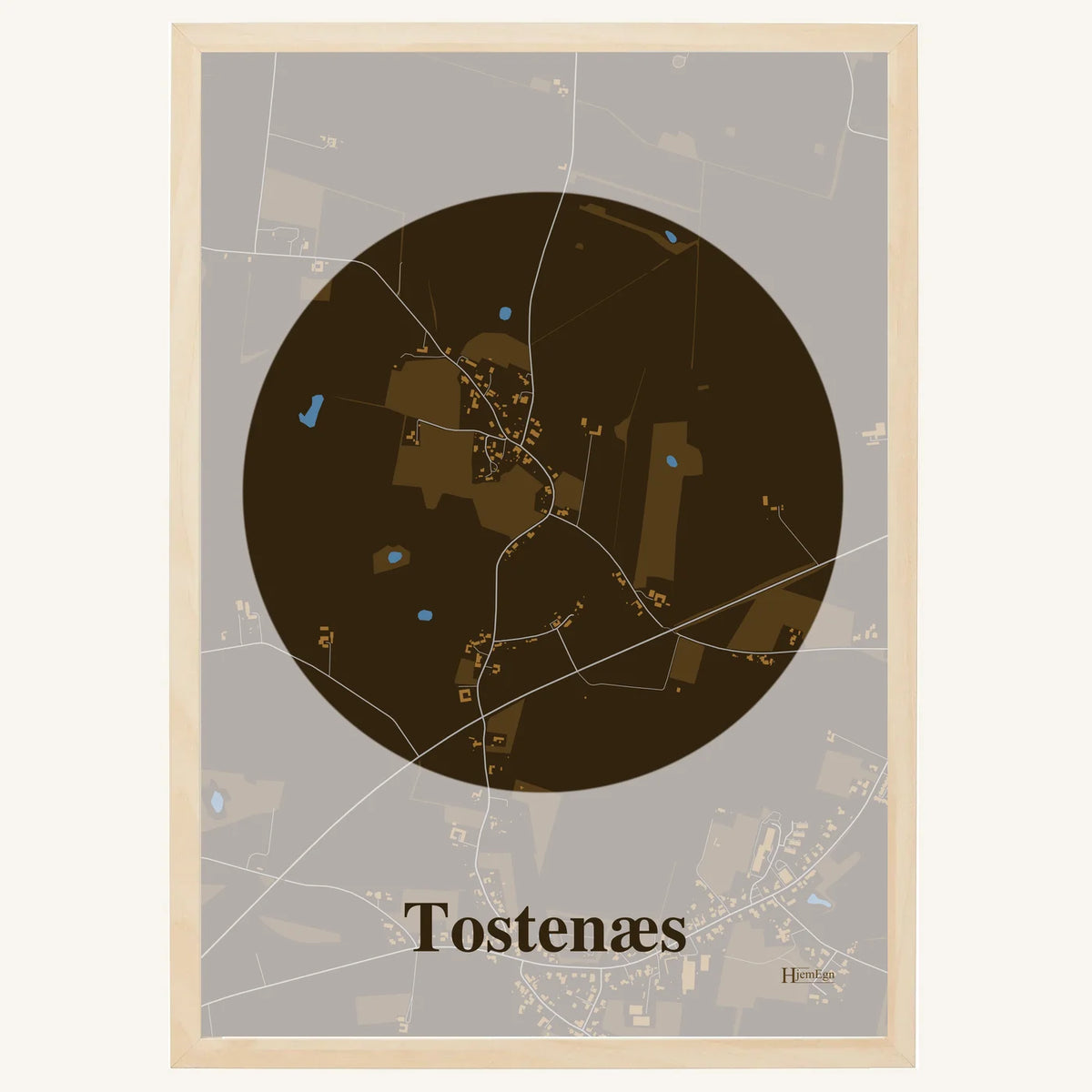Tostenæs plakat – Centrum 2026 – Mørk brun