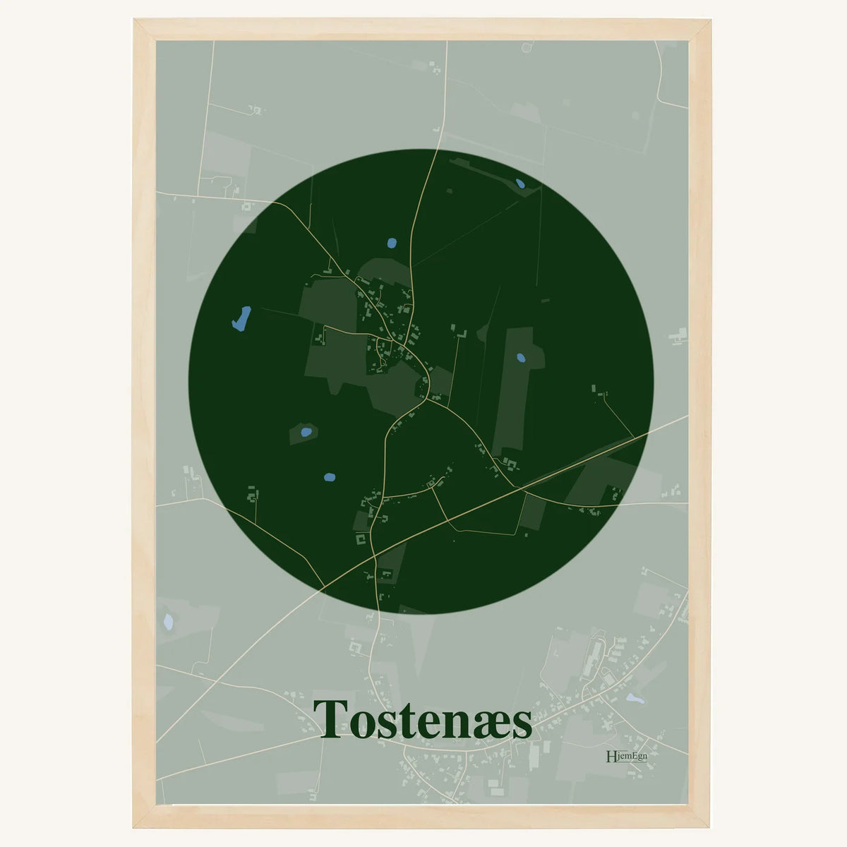 Tostenæs plakat – Centrum 2026 – Mørk grøn
