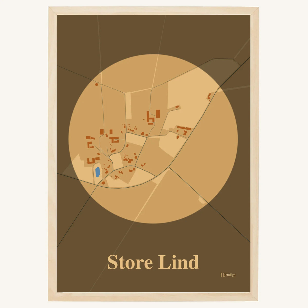Store Lind plakat – Centrum 2026 – Lys pastel brun