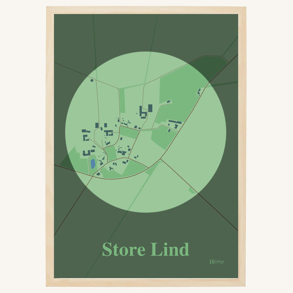 Store Lind plakat – Centrum 2026 – Lys pastel grøn