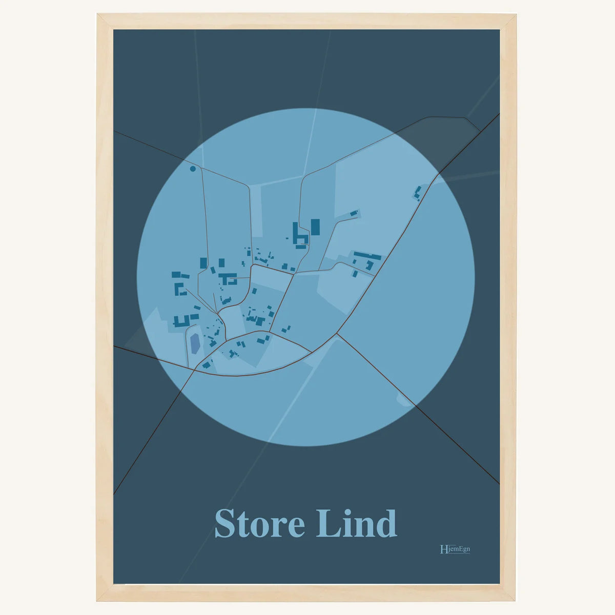 Store Lind plakat – Centrum 2026 – Lys pastel blå