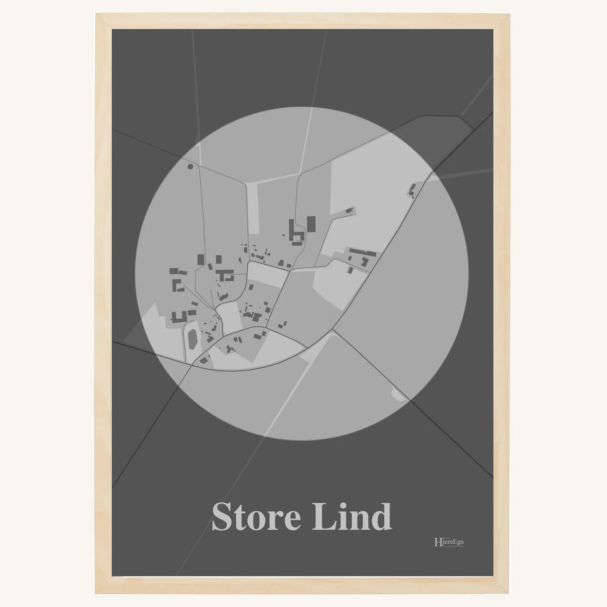 Store Lind plakat – Centrum 2026 – Lys pastel grå