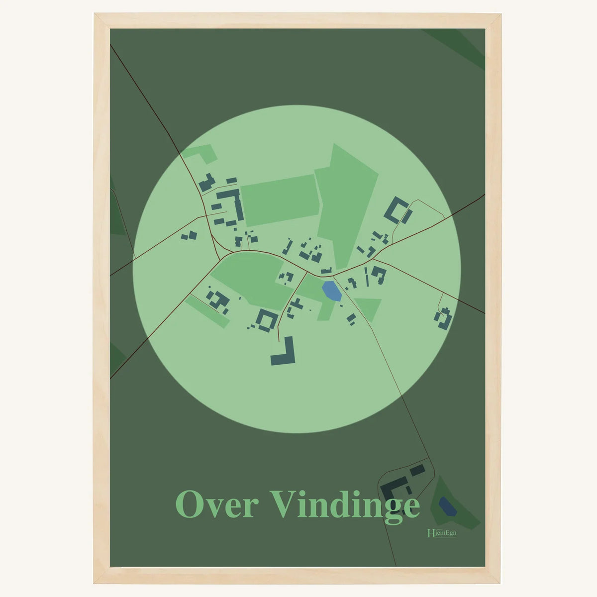 Over Vindinge plakat – Centrum 2026 – Lys pastel grøn