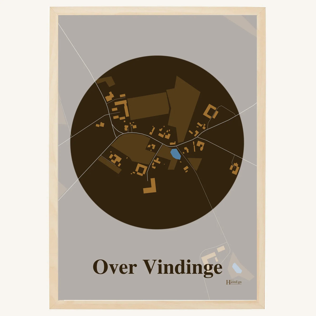 Over Vindinge plakat – Centrum 2026 – Mørk brun