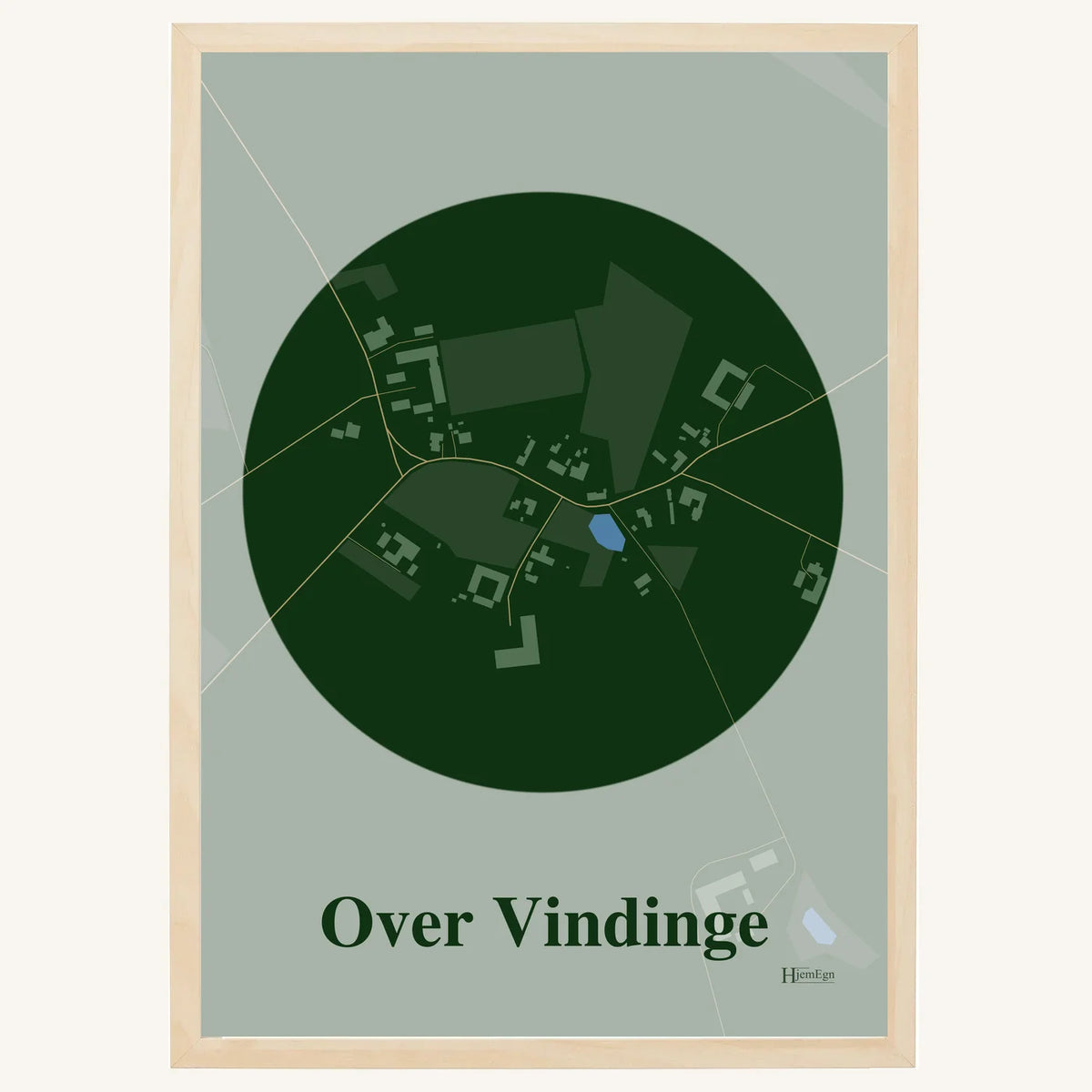 Over Vindinge plakat – Centrum 2026 – Mørk grøn
