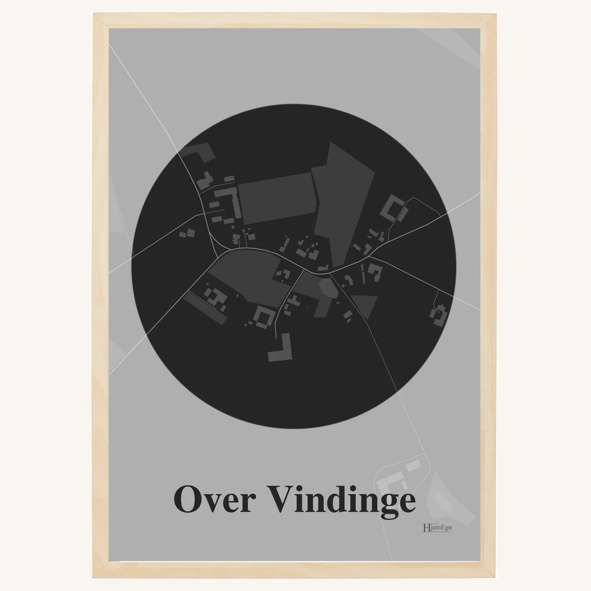 Over Vindinge plakat – Centrum 2026 – Mørk grå